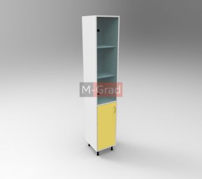 Шкаф для кабинета врача, узкий, со стеклом МО-29